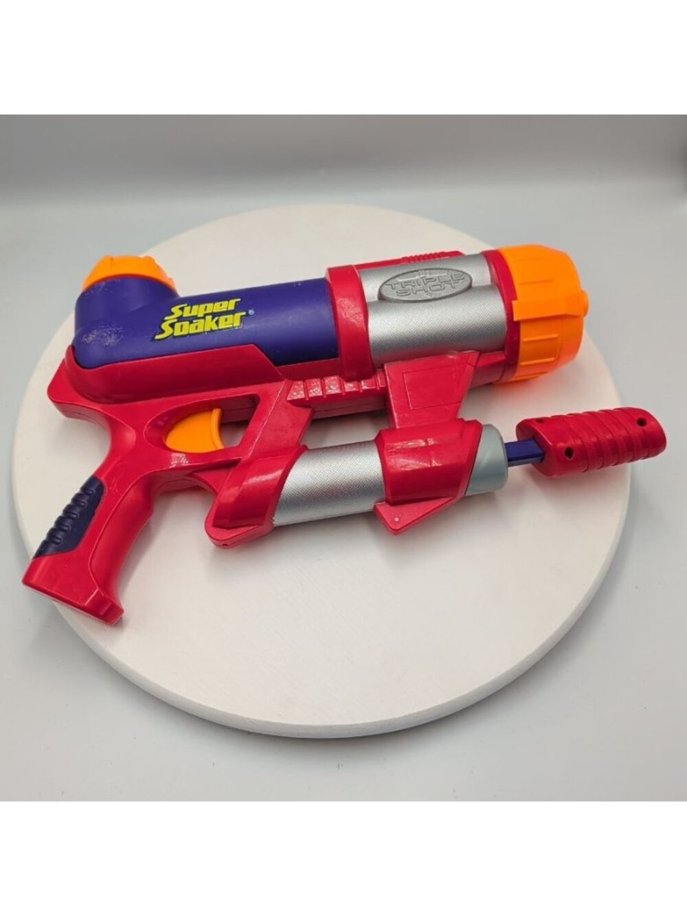 Larami Super Soaker Triple Shot water blaster Red & Purple 2004 Y2K Vintage Kids